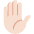 Raised Hand Light Skin Tone Emoji from Twemoji Set