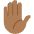 Raised Hand Medium Dark Skin Tone Emoji from Twemoji Set