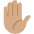 Raised Hand Medium Skin Tone Emoji from Twemoji Set