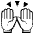 Raising Hands Emoji from EmojiTwo Black Set