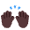 Raising Hands Flat Dark Emoji from Fluent Emoji Flat Set