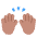 Raising Hands Flat Medium Emoji from Fluent Emoji Flat Set