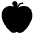 Red Apple Emoji from EmojiTwo Black Set