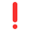 Red Exclamation Mark Flat Emoji from Fluent Emoji Flat Set
