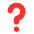 Red Question Mark Flat Emoji from Fluent Emoji Flat Set
