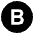 Regional Indicator B Emoji from EmojiTwo Black Set