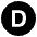 Regional Indicator D Emoji from EmojiTwo Black Set