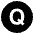 Regional Indicator Q Emoji from EmojiTwo Black Set