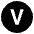 Regional Indicator V Emoji from EmojiTwo Black Set