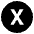 Regional Indicator X Emoji from EmojiTwo Black Set