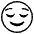 Relieved Face Emoji from EmojiTwo Black Set