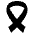 Reminder Ribbon Emoji from EmojiTwo Black Set