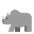 Rhinoceros Flat Emoji from Fluent Emoji Flat Set