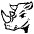 Rhinoceros Emoji from EmojiTwo Black Set