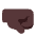 Right Facing Fist Flat Dark Emoji from Fluent Emoji Flat Set