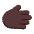 Rightwards Hand Flat Dark Emoji from Fluent Emoji Flat Set