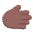 Rightwards Hand Flat Medium Dark Emoji from Fluent Emoji Flat Set