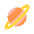 Ringed Planet Flat Emoji from Fluent Emoji Flat Set