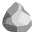 Rock Flat Emoji from Fluent Emoji Flat Set