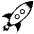 Rocket Emoji from EmojiTwo Black Set