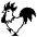 Rooster Emoji from EmojiTwo Black Set