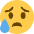 Sad But Relieved Face Emoji from Twemoji Set