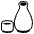 Sake Emoji from EmojiTwo Black Set