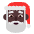 Santa Claus Flat Dark Emoji from Fluent Emoji Flat Set