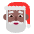 Santa Claus Flat Medium Dark Emoji from Fluent Emoji Flat Set
