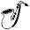 Saxophone Emoji from EmojiTwo Black Set