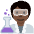 Scientist Dark Skin Tone Emoji from Twemoji Set