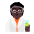 Scientist Flat Dark Emoji from Fluent Emoji Flat Set
