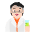 Scientist Flat Light Emoji from Fluent Emoji Flat Set