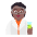 Scientist Flat Medium Dark Emoji from Fluent Emoji Flat Set
