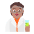 Scientist Flat Medium Emoji from Fluent Emoji Flat Set