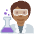 Scientist Medium Dark Skin Tone Emoji from Twemoji Set