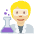 Scientist Medium Light Skin Tone Emoji from Twemoji Set