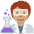 Scientist Medium Skin Tone Emoji from Twemoji Set