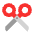 Scissors Flat Emoji from Fluent Emoji Flat Set