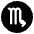 Scorpio Emoji from EmojiTwo Black Set