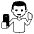 Selfie Emoji from EmojiTwo Black Set