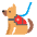 Service Dog Flat Emoji from Fluent Emoji Flat Set