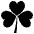 Shamrock Emoji from EmojiTwo Black Set
