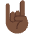 Sign Of The Horns Dark Skin Tone Emoji from Twemoji Set