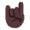 Sign Of The Horns Flat Dark Emoji from Fluent Emoji Flat Set