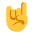 Sign Of The Horns Flat Default Emoji from Fluent Emoji Flat Set