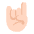 Sign Of The Horns Flat Light Emoji from Fluent Emoji Flat Set