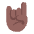 Sign Of The Horns Flat Medium Dark Emoji from Fluent Emoji Flat Set