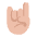 Sign Of The Horns Flat Medium Light Emoji from Fluent Emoji Flat Set