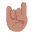 Sign Of The Horns Flat Medium Emoji from Fluent Emoji Flat Set